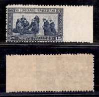 Regno - Vittorio Emanuele III - 1926 - 1,25 Lire S. Francesco (199h) Non Dentellato A Destra - Nuovo Con Gomma - Lieve T - Autres & Non Classés