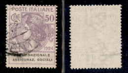 Regno - Enti Parastatali - 1924 - 50 Cent Assicuraz. Sociali (28) Usato (220) - Autres & Non Classés