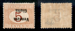 Occupazioni I Guerra Mondiale - Venezia Giulia - 1918 - 5 Cent Segnatasse (1a) - Soprastampa Capovolta - Gomma Originale - Other & Unclassified