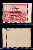 Occupazioni II Guerra Mondiale - Montenegro - 1941 - 2,50 Din Aerea (4 A) - Soprastampa Capovolta - Gomma Integra (225) - Otros & Sin Clasificación