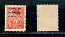 Occupazioni II Guerra Mondiale - Montenegro - 1941 - Saggi - 1,5 Din - (3-varietà Pb) Sopratampa In Cirillico + Errori 1 - Other & Unclassified