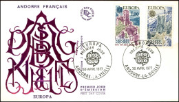 EUROPA - ANDORRA FRANCESE - Europa Cept (282/283) - Serie Completa - FDC 30.4.77 - Autres & Non Classés