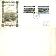 EUROPA - GRAN BRETAGNA - GUERNSEY - 10 Scellini (22B) + 1 Sterlina (23B) Usati Su Busta Per Durban Del 19.3.70 - Otros & Sin Clasificación