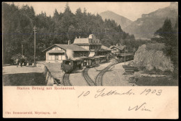 EUROPA - SVIZZERA - Station Brunig Mit Restaurant - Cartolina Da Brunig A Catania Del 10.9.03 - Otros & Sin Clasificación