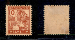 EUROPA - SVIZZERA - 1915 - 10 + 5 Cent Pro Juventute (129) - Gomma Originale (110) - Otros & Sin Clasificación