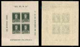 OLTREMARE - ARGENTINA - 1935 - Foglietto San Martin (Block1) - Gomma Integra (100) - Otros & Sin Clasificación