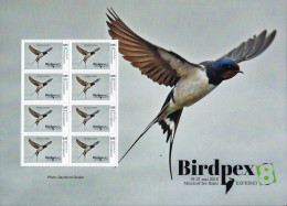 Luxembourg - Luxemburg - Feuille Complète  -  BIRDPEX  -  HIRUNDO RUSTICA   MNH** - Feuilles Complètes