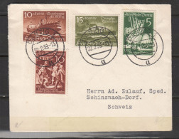 Danzig 1938, Mi 302/3 + 285/6 Auf Brief Nach Die Schweiz(D3661) - Entiers Postaux