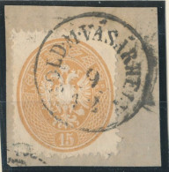 1863. Typography With Embossed Printing 15kr, HOLD.M.VASARHELY - ...-1867 Préphilatélie