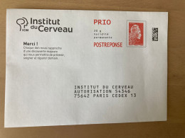 PAP REPONSE MARIANNE YSEULTYZ CATELIN INSTITUT DU CERVEAU 377436 - Prêts-à-poster: Réponse /Marianne L'Engagée