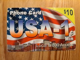 Prepaid Phonecard USA, GTX - Flag - Autres & Non Classés