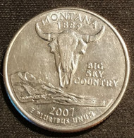 ETATS UNIS - USA - ¼ - 1/4 DOLLAR 2007 D - Montana - KM 396 - Quarter Dollar - 1999-2009: State Quarters