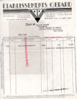 93- BOBIGNY- FACTURE ETS. GERARD - EGER- MANUFACTURE BONNETERIE- 20 RUE HENRI BARBUSSE- 1939 - Kleding & Textiel