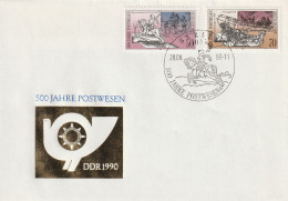 Ersttagsbrief "500 J. POSTWESEN" Mit MiNr. 3355 + 3356 Mit Ersttagsstempel 1085 BERLIN 28.08.90-11 - 1981-1990