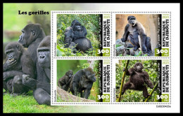 DJIBOUTI 2023 MNH Gorillas M/S – IMPERFORATED – DHQ2403 - Gorillas