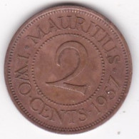 Ile Maurice , 2 Cents 1957 , Elizabeth II , En Bronze , KM# 32 - Mauritius