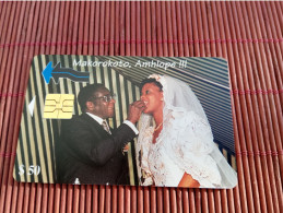 Phonecard Zimbabwe,  $50, Marriage Of President Mugabe  Used Rare - Simbabwe