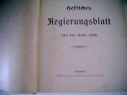 Hessisches Regierungsblatt Für Das Jahr 1925 - Rechten