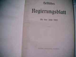 Hessisches Regierungsblatt Für Das Jahr 1937 - Diritto