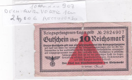 Billet Allemand Camp Prisonniers  39-45 Ww2 - 10 Reichsmark