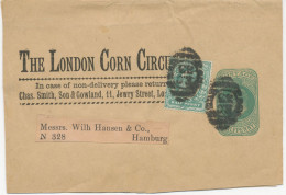 GB 1902?, EVII ½d Blue-green Very Fine Stamped To Order Wrapper (WS8, The London Corn Circuit) Uprated  W. ½d Blue-green - Lettres & Documents