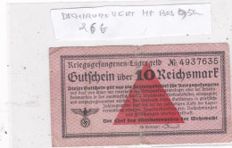 Billet Allemand Camp Prisonniers  39-45 Ww2 - 10 Reichsmark