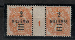 Alexandrie _Egypte - 2 C Millésimes Surch. 5 Mill. (1921) N°65 - Other & Unclassified