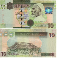 LIBYA  10 Dinars   P78    ND  2011  ( Omar El Mukhtar   Sabha Fortress )    UNC - Libya