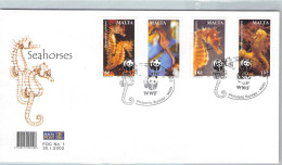 MALTA - FDC WWF 2002 - SEA HORSES / 4322 - Namibia (1990- ...)