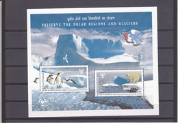 INDIA 2009 Preserve The Polar Regions And Glaciers Miniature Sheet - Altri & Non Classificati