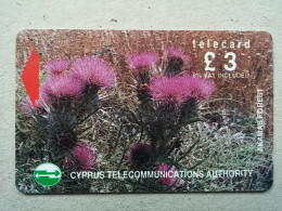 T-587 - CYPRUS Telecard, Télécarte, Phonecard,  - FLOWER, FLEUR - Cyprus