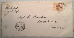 PAMPLEMOUSSE 1879 VERY RARE WRAPPER (printed Matter Franking) 4c To Bordeaux France (Mauritius Lettre Queen Victoria - Mauritius (...-1967)