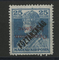 HONGRIE ARAD N° 33a Cote 50 € Neufs ** (MNH) VARIETE Surcharge Renversée TB - Ungebraucht