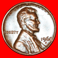 * MEMORIAL (1959-1982): USA  1 CENT 1968S! LINCOLN (1809-1865) MINT LUSTRE!· LOW START ·  NO RESERVE! - 1959-…: Lincoln, Memorial Reverse