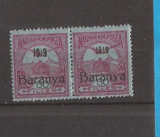 6-24   1919  12   BARANYA  UNGARN SERBIA SRBIJA JUGOSLAVIJA OVERPRINT  TYP II -KLEINE  1919 - BIRDS  NEVER HINGED - Baranya