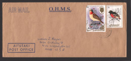 1980 OHMS Letter To USA  Sc 324, 246A  Birds - Aitutaki