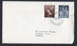 1953  Queen Elizabeth II Coronation Set Of 2 On FDC To Canada - Niue