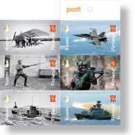 Finland Finnland Finlande 2018 Finnish Army 100 Ann Aviation Ships Submarine Posti Set Of 6 Stamps In Booklet MNH - Ungebraucht