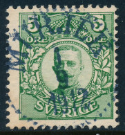 Sweden Suède Sverige 1911: Facit 79, 5ö Green Gustav V, Cancel MURJEK 1.9.1912, PRAKT (DCSV00468) - 1910-1920 Gustaf V