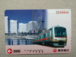 T-607 - JAPAN, Japon, Nipon, Carte Prepayee, Prepaid Card, CARD, RAILWAY, TRAIN, CHEMIN DE FER - Trains