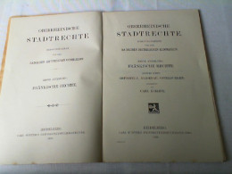 Oberrheinische Stadtrechte - Erste Abteilung: Fränkische Rechte  / Achtes Heft: Grünsfeld, Neidenau, Osterbu - Andere & Zonder Classificatie