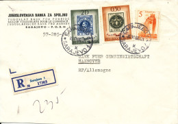 Yugoslavia Registered Bank Cover Sent To Germany Sarajevo 30-6-1966 - Lettres & Documents