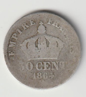 FRANCE 1864: 50 Centimes, Argent, KM 814 - 50 Centimes