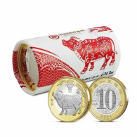 China 2021 Chinese Lunar New Year OX Year Commemorative Coin Copper Alloy Coins 10 Yuan  RMB 20Sets  20Pcs - China