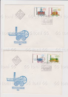 1983 - Historic Steam Locomotives, Mi- 3213/16,4v.- 2 FDC Bulgaria/ Bulgarie - FDC