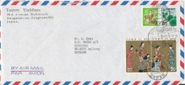 Japan Air Mail Cover Sent To Denmark 10-9-1975 - Corréo Aéreo