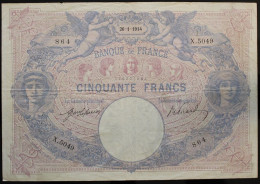 France - 50 Francs - 26-1-1914 - PICK 64e / F14.27 - TB+ - 50 F 1889-1927 ''Bleu Et Rose''