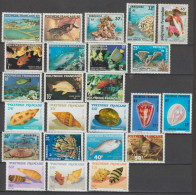 POLYNESIE - FAUNE MARINE / POISSONS / COQUILLAGES  ** MNH - COTE YVERT 2017 = 46.5 EUR. - - Collections, Lots & Séries