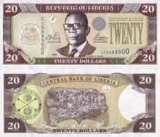 Billets De Banque LIBERIA Pk N° 28 - 20 Dollar - Liberia