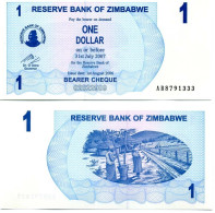 Billets De Banque Zimbabwe Pk N° 37 - 1 Dollars Bearer - Simbabwe